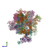 PDB entry 5wlc coloured by chain, side view.