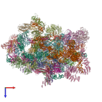 PDB entry 5wlc coloured by chain, top view.