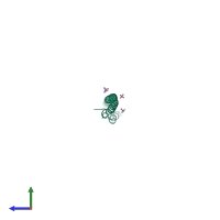 PDB entry 5wlq coloured by chain, side view.
