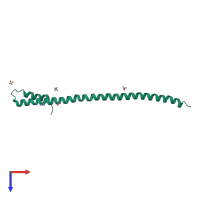 PDB entry 5wlq coloured by chain, top view.