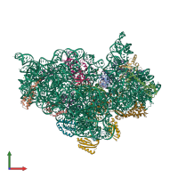 PDB entry 5wnp coloured by chain, front view.