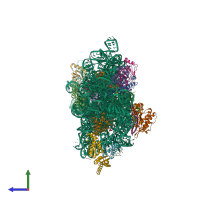 PDB entry 5wnr coloured by chain, side view.