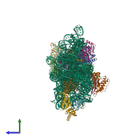 PDB entry 5wnu coloured by chain, side view.