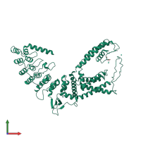 PDB entry 5woa coloured by chain, front view.
