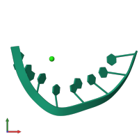 PDB entry 5wsp coloured by chain, front view.