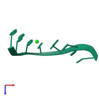 PDB entry 5wsp coloured by chain, top view.