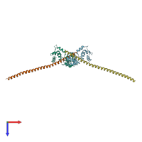 PDB entry 5wsu coloured by chain, top view.