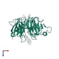 Polycomb protein EED in PDB entry 5wuk, assembly 1, top view.