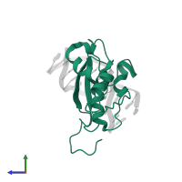 Ethylene-responsive transcription factor ERF096 in PDB entry 5wx9, assembly 1, side view.