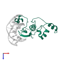 Ethylene-responsive transcription factor ERF096 in PDB entry 5wx9, assembly 1, top view.
