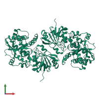 Protein-arginine rhamnosyltransferase in PDB entry 5wxi, assembly 1, front view.