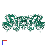 Protein-arginine rhamnosyltransferase in PDB entry 5wxi, assembly 1, top view.