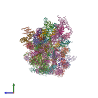 PDB entry 5wyk coloured by chain, side view.