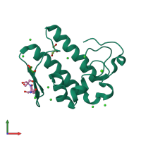 PDB entry 5wzo coloured by chain, front view.