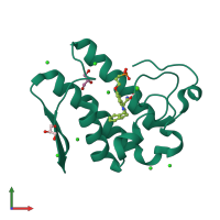 PDB entry 5wzw coloured by chain, front view.