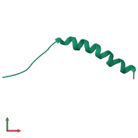 PDB entry 5x1g coloured by chain, front view.