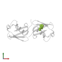 Modified residue DHI in PDB entry 5x3o, assembly 1, front view.