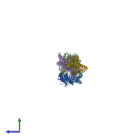 PDB entry 5x3x coloured by chain, side view.