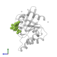 GUANOSINE-5'-DIPHOSPHATE in PDB entry 5x4b, assembly 1, side view.