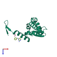 PDB entry 5x4n coloured by chain, top view.