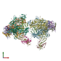 PDB entry 5x4z coloured by chain, front view.