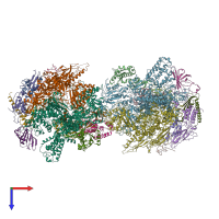 PDB entry 5x4z coloured by chain, top view.