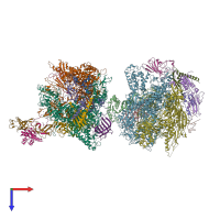 PDB entry 5x51 coloured by chain, top view.