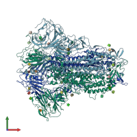 PDB entry 5x58 coloured by chain, front view.