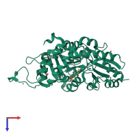 PDB entry 5x5h coloured by chain, top view.