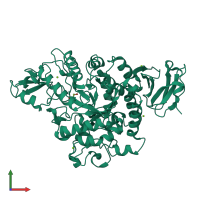 PDB entry 5x7u coloured by chain, front view.