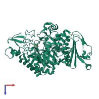 PDB entry 5x7u coloured by chain, top view.