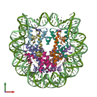 PDB entry 5x7x coloured by chain, front view.