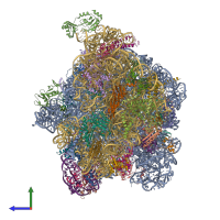 PDB entry 5x8p coloured by chain, side view.