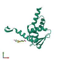 PDB entry 5x9p coloured by chain, front view.