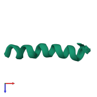 PDB entry 5xdj coloured by chain, ensemble of 20 models, top view.