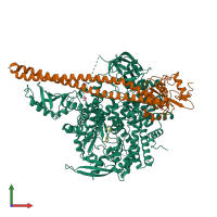 PDB entry 5xgh coloured by chain, front view.