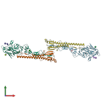 PDB entry 5xl7 coloured by chain, front view.