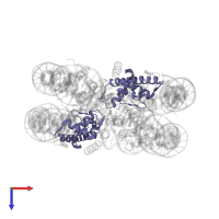 Histone H2A type 1-B in PDB entry 5xm1, assembly 1, top view.