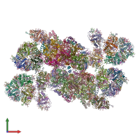 PDB entry 5xnl coloured by chain, front view.