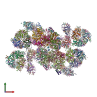 PDB entry 5xnm coloured by chain, front view.