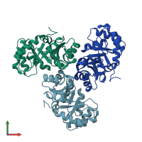 PDB entry 5xse coloured by chain, front view.