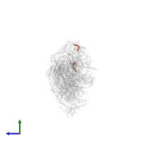 S-[2-({N-[(2R)-2-hydroxy-3,3-dimethyl-4-(phosphonooxy)butanoyl]-beta-alanyl}amino)ethyl] dodecanethioate in PDB entry 5xtd, assembly 1, side view.