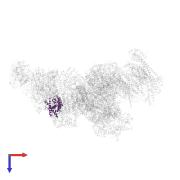 NADH-ubiquinone oxidoreductase chain 1 in PDB entry 5xth, assembly 1, top view.