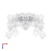 Cytochrome c oxidase subunit 7C, mitochondrial in PDB entry 5xti, assembly 1, top view.