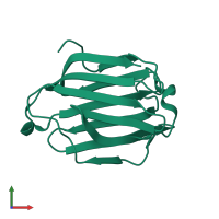 PDB entry 5y03 coloured by chain, front view.