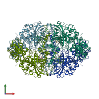 PDB entry 5y17 coloured by chain, front view.