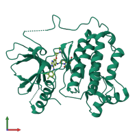 PDB entry 5y25 coloured by chain, front view.