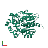 PDB entry 5y2x coloured by chain, front view.