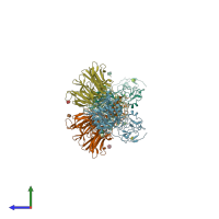 PDB entry 5y31 coloured by chain, side view.