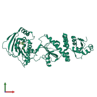 PDB entry 5y3n coloured by chain, front view.